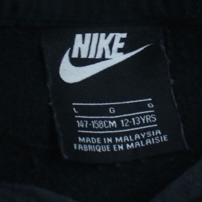 Nike Boys Black Pullover Hoodie 12-13 Years Fleece Lined Sportswear