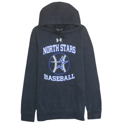 Under Armour Men's Black Pullover Hoodie M North Stars Baseball Fleece