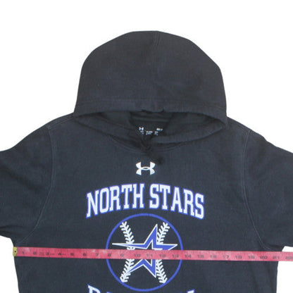 Under Armour Men's Black Pullover Hoodie M North Stars Baseball Fleece