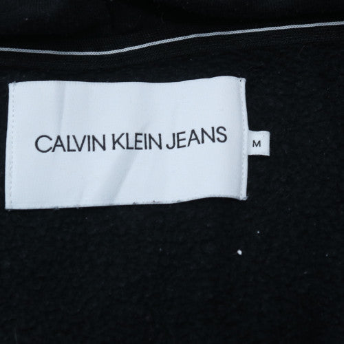 Calvin Klein Jeans Men's Black Full Zip Hoodie Size M Cotton Blend