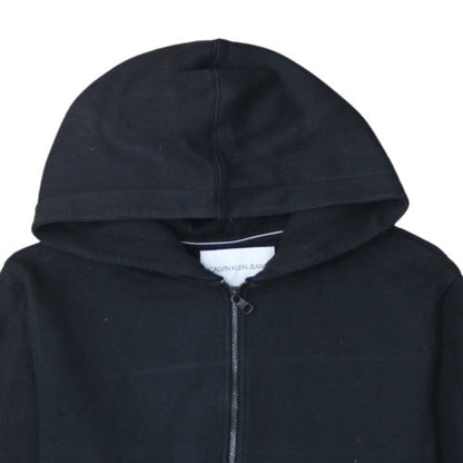 Calvin Klein Jeans Men's Black Full Zip Hoodie Size M Cotton Blend