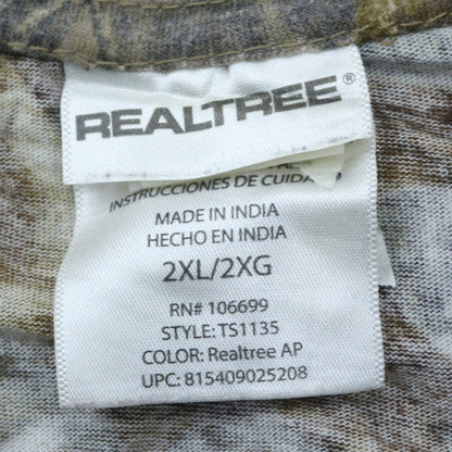 Realtree Men’s 2XL Camouflage Short Sleeve Crew Neck Cotton T-Shirt