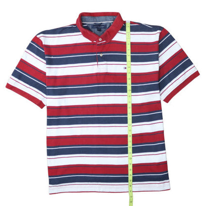 Tommy Hilfiger Men's Multicoloured Striped Polo Shirt 2XL