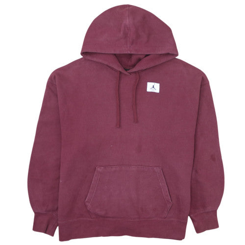 Nike Jordan Men's Red Pullover Hoodie Size S Oversized Fit Cotton