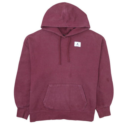 Nike Jordan Men's Red Pullover Hoodie Size S Oversized Fit Cotton