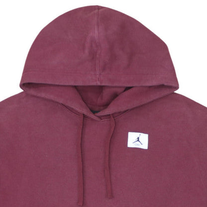 Nike Jordan Men's Red Pullover Hoodie Size S Oversized Fit Cotton