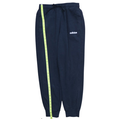 adidas Men's Blue Fleece Jogger Trousers Size M Elastic Waist