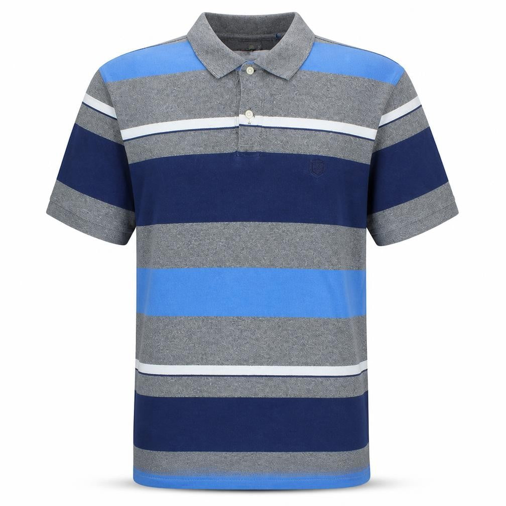 Chaps Men's Multicoloured Striped Cotton Polo Shirt XL