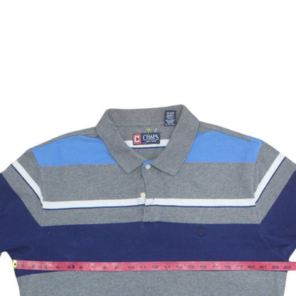 Chaps Men's Multicoloured Striped Cotton Polo Shirt XL