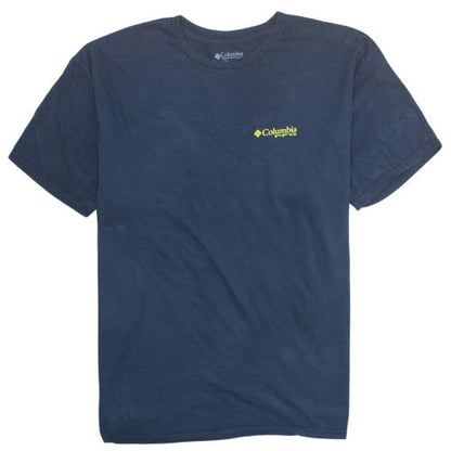 Columbia PFG Men's Blue 2XL Short Sleeve Crew Neck Cotton T-Shirt