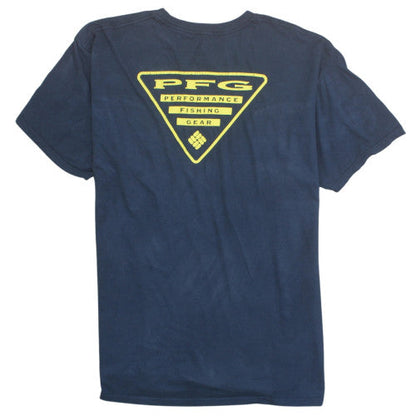 Columbia PFG Men's Blue 2XL Short Sleeve Crew Neck Cotton T-Shirt