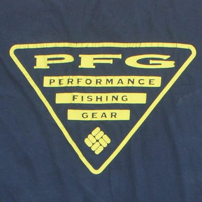 Columbia PFG Men's Blue 2XL Short Sleeve Crew Neck Cotton T-Shirt