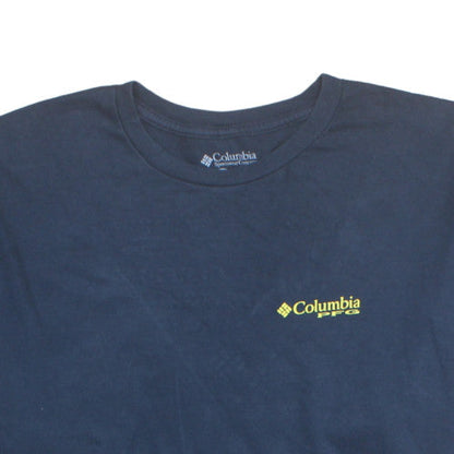 Columbia PFG Men's Blue 2XL Short Sleeve Crew Neck Cotton T-Shirt