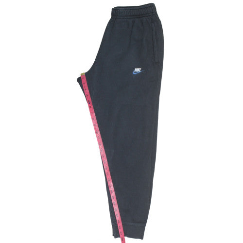 Nike Men's Black Fleece Sweatpants L Tapered Fit Activewear