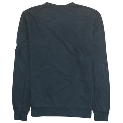 C.P. Company Men's Black Cotton Crew Neck Pullover Sweatshirt L