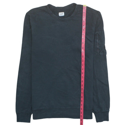 C.P. Company Men's Black Cotton Crew Neck Pullover Sweatshirt L