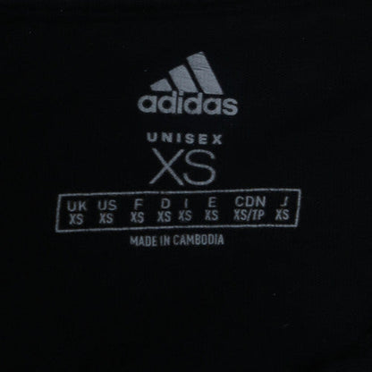 adidas Unisex Black XS Long Sleeve Logo Pullover Sweatshirt