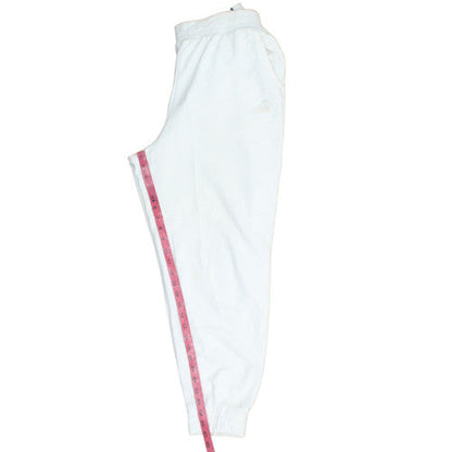 Puma Men's White Fleece Jogger Trousers L Regular Fit