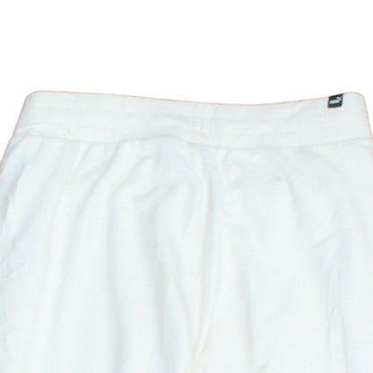 Puma Men's White Fleece Jogger Trousers L Regular Fit