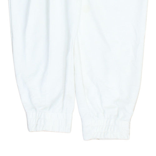 Puma Men's White Fleece Jogger Trousers L Regular Fit