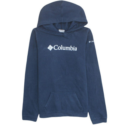 Columbia Womens Navy Blue Pullover Hoodie XL Cotton Blend Logo Design