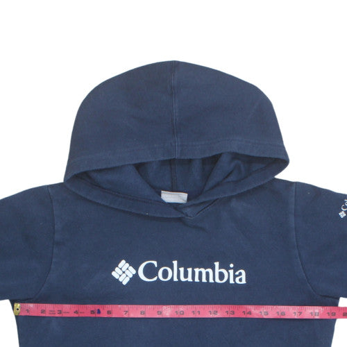 Columbia Womens Navy Blue Pullover Hoodie XL Cotton Blend Logo Design