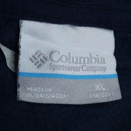 Columbia Womens Navy Blue Pullover Hoodie XL Cotton Blend Logo Design