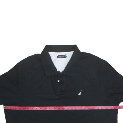 Nautica Men's Black 2XL Cotton Short Sleeve Polo Shirt