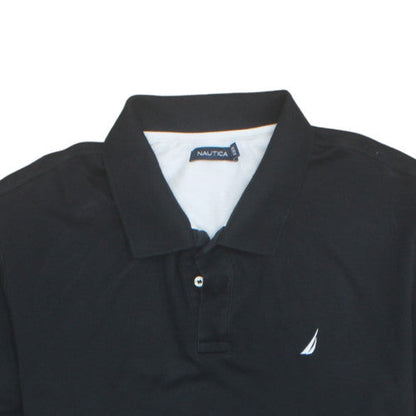 Nautica Men's Black 2XL Cotton Short Sleeve Polo Shirt