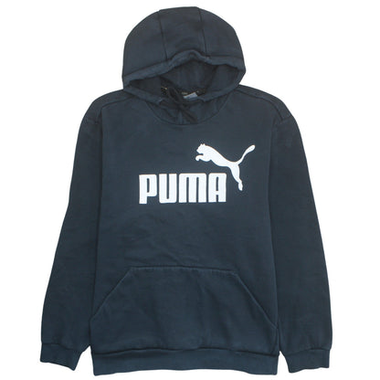 Puma Men’s Blue 2XL Pullover Hoodie Logo Fleece Sweatshirt