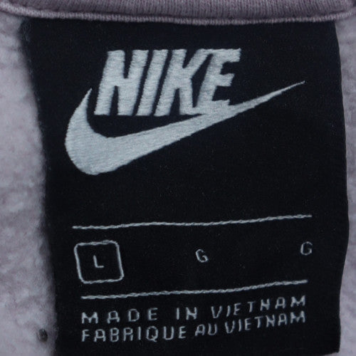 Nike Women’s Lilac Crew Neck Sweatshirt L Cotton Blend Casual