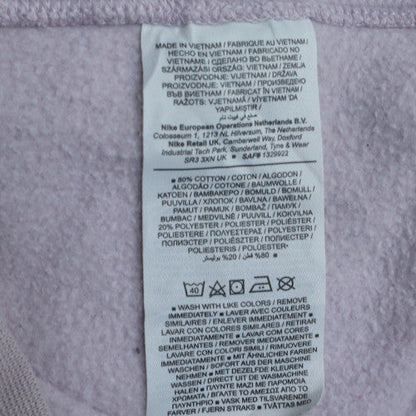 Nike Women’s Lilac Crew Neck Sweatshirt L Cotton Blend Casual