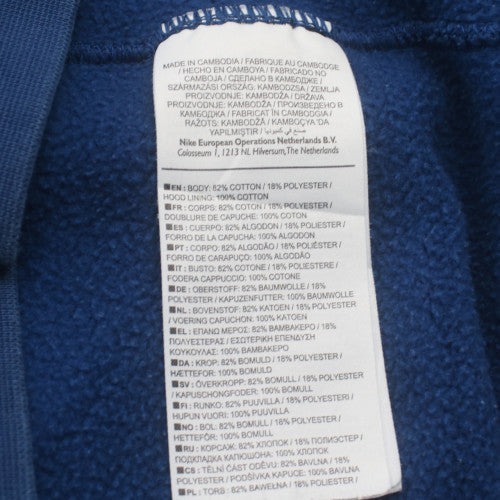 Nike Air Men's Blue Pullover Hoodie Size M Fleece Sportswear