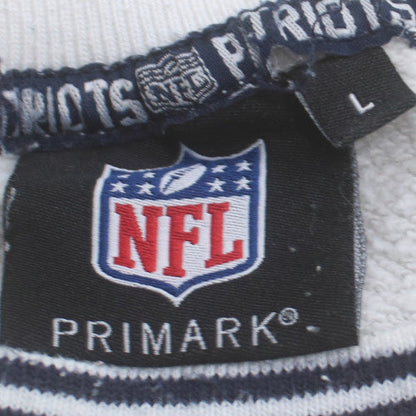 Primark NFL New England Patriots Men's White L Pullover Sweatshirt
