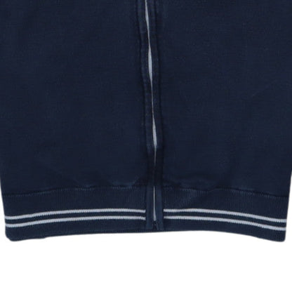 Hugo Boss Men's Blue Full Zip Cotton Knit Sweatshirt M