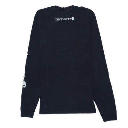 Carhartt Men's Black Relaxed Fit Logo Pullover Sweatshirt Size S