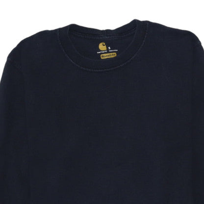 Carhartt Men's Black Relaxed Fit Logo Pullover Sweatshirt Size S