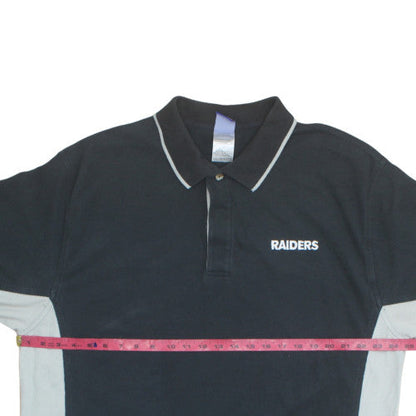 Reebok NFL Raiders Black Polo Shirt Men's 2XL Moisture Wicking