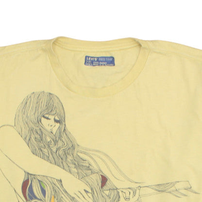 Levi's Red Tab Men's Beige XL Art Print Short Sleeve Cotton T-Shirt