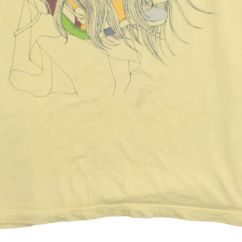 Levi's Red Tab Men's Beige XL Art Print Short Sleeve Cotton T-Shirt