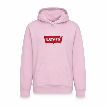 Levi's Women's Pink Pullover Hoodie Small Logo Cotton Sweatshirt