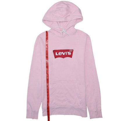 Levi's Women's Pink Pullover Hoodie Small Logo Cotton Sweatshirt