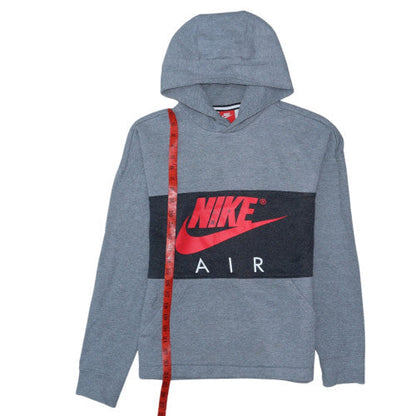 Nike Air Men's Grey Pullover Hoodie Small Fleece Logo Sportswear