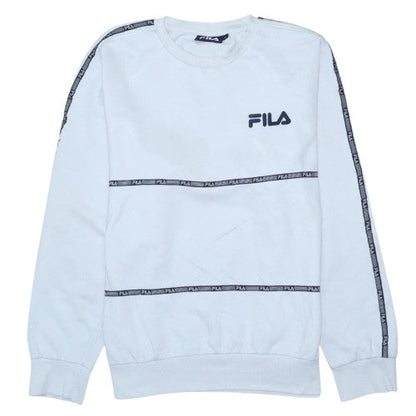 FILA Men’s White XL Crew Neck Logo Pullover Sweatshirt