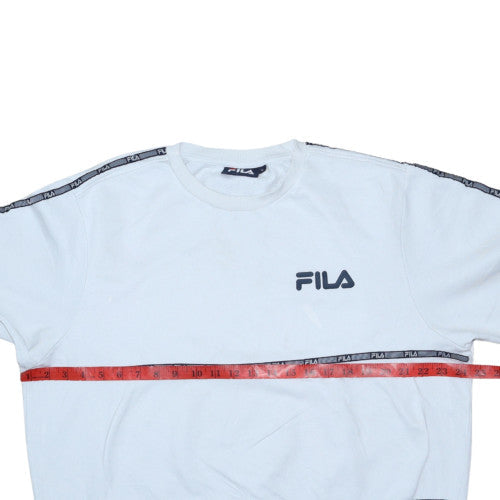 FILA Men’s White XL Crew Neck Logo Pullover Sweatshirt