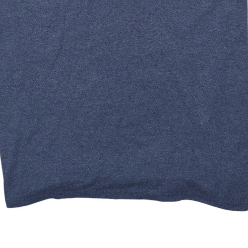 Champion Men's Blue XL Ringer Graphic T-Shirt 302 Logo