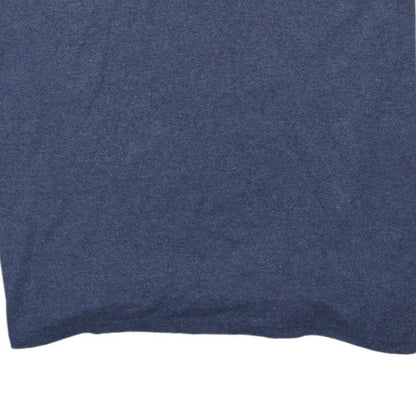 Champion Men's Blue XL Ringer Graphic T-Shirt 302 Logo