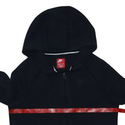 Nike Boys Black Full Zip Hoodie XL 158-170cm Hooded Sweatshirt