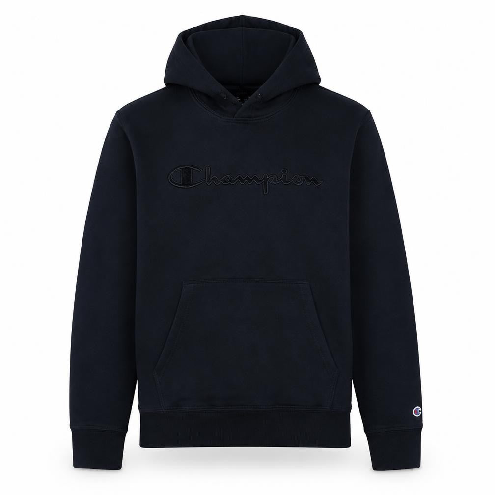Champion Mens Black S Embroidered Pullover Hoodie