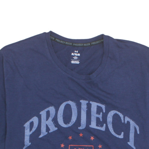 Under Armour Men's Blue Project Rock XL Graphic T-Shirt